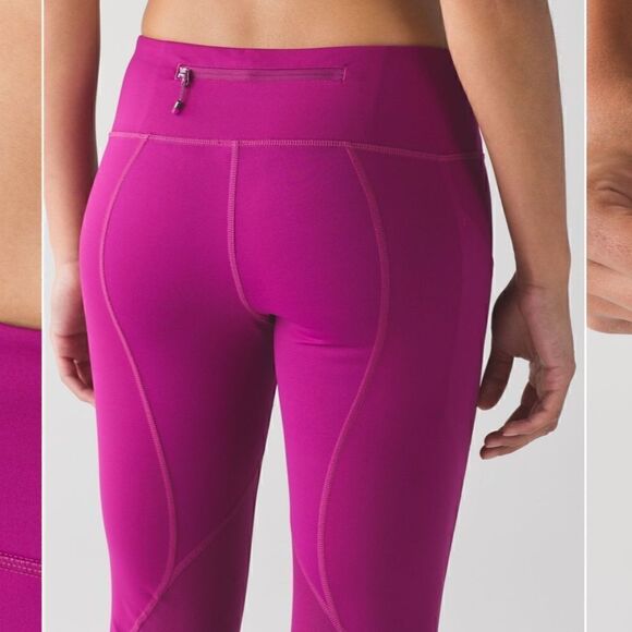 Lululemon Pace Rival Crop in Deep Fuschia - Picture 2 of 16